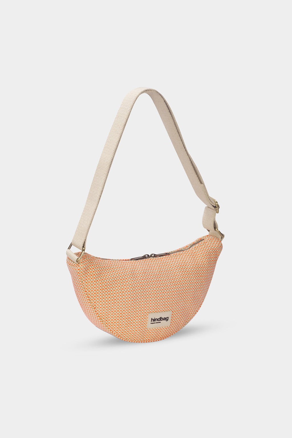 Andrea Woven bum bag in Coral