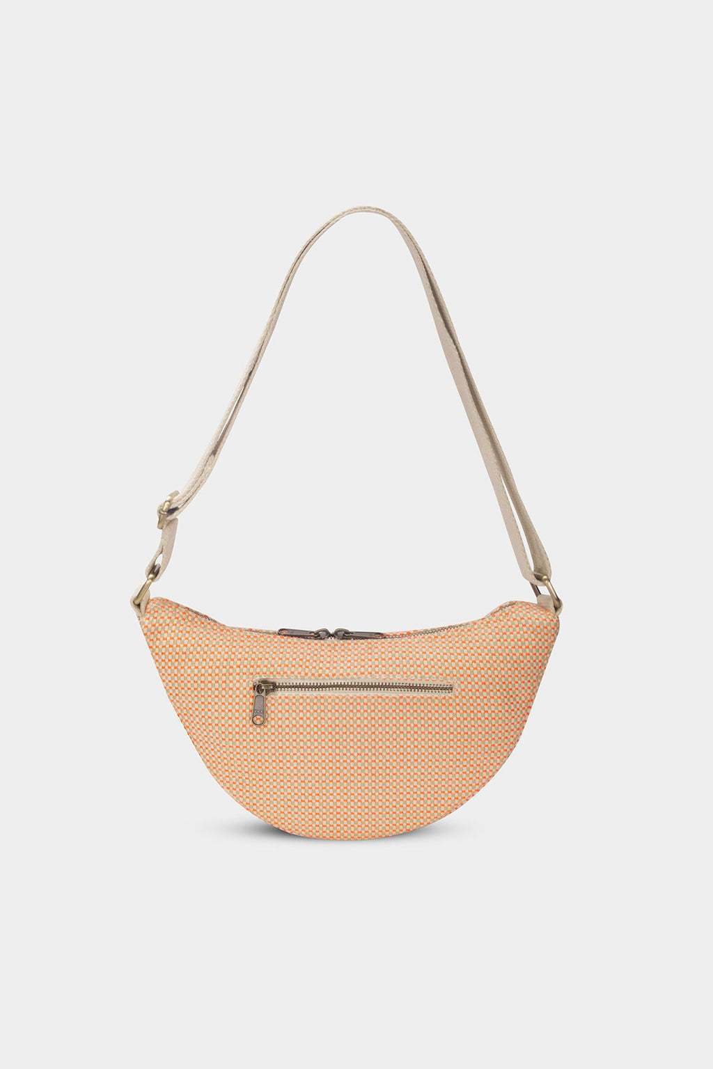 Andrea Woven bum bag in Coral