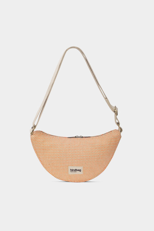 Andrea Woven bum bag in Coral