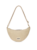 Andrea Woven bum bag in nude