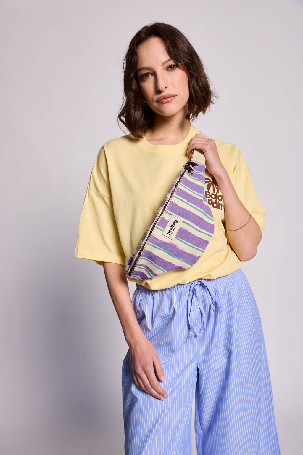 Olivia Green and Parma Stripes Bum Bag