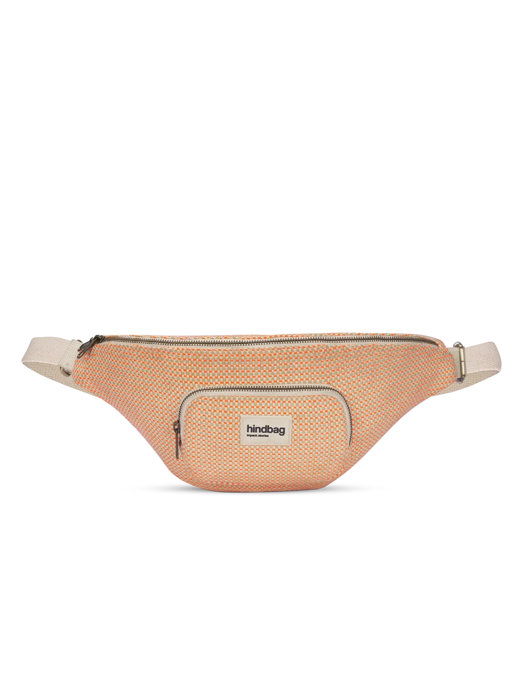 Sofia coral woven bum bag