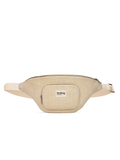 Sofia nude woven bum bag