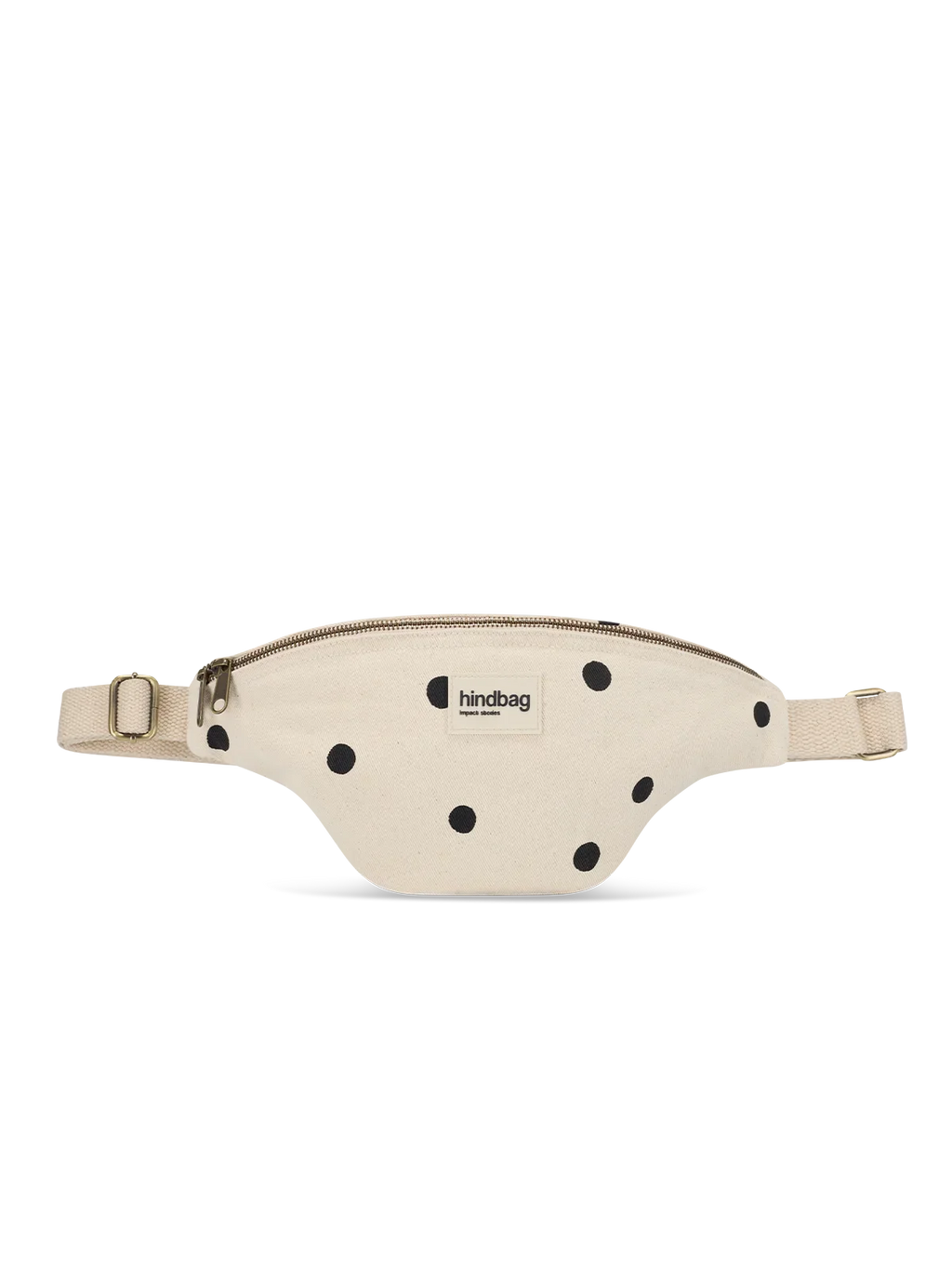 Olivia Ecru Polka Dot Belt Bag
