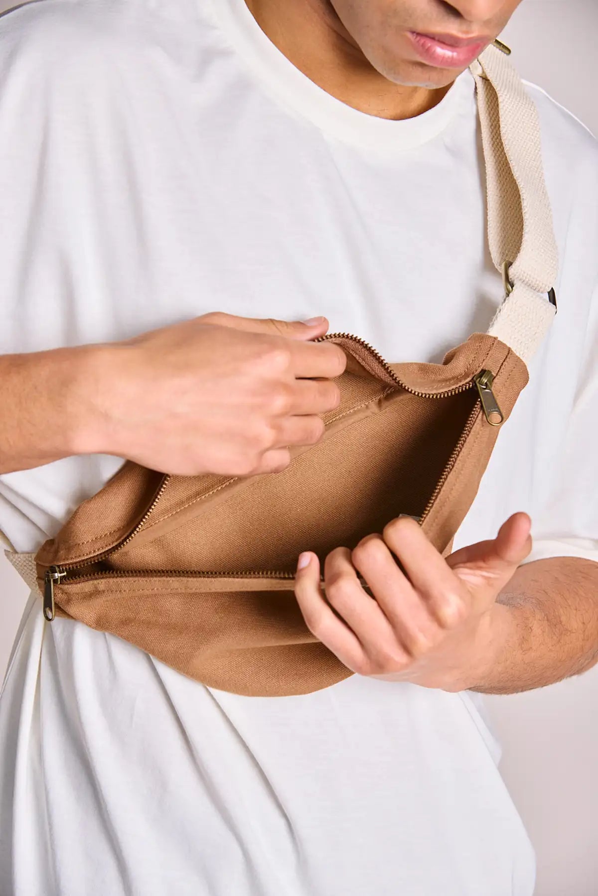 Sac banane Olivia cannelle intérieur HOMME