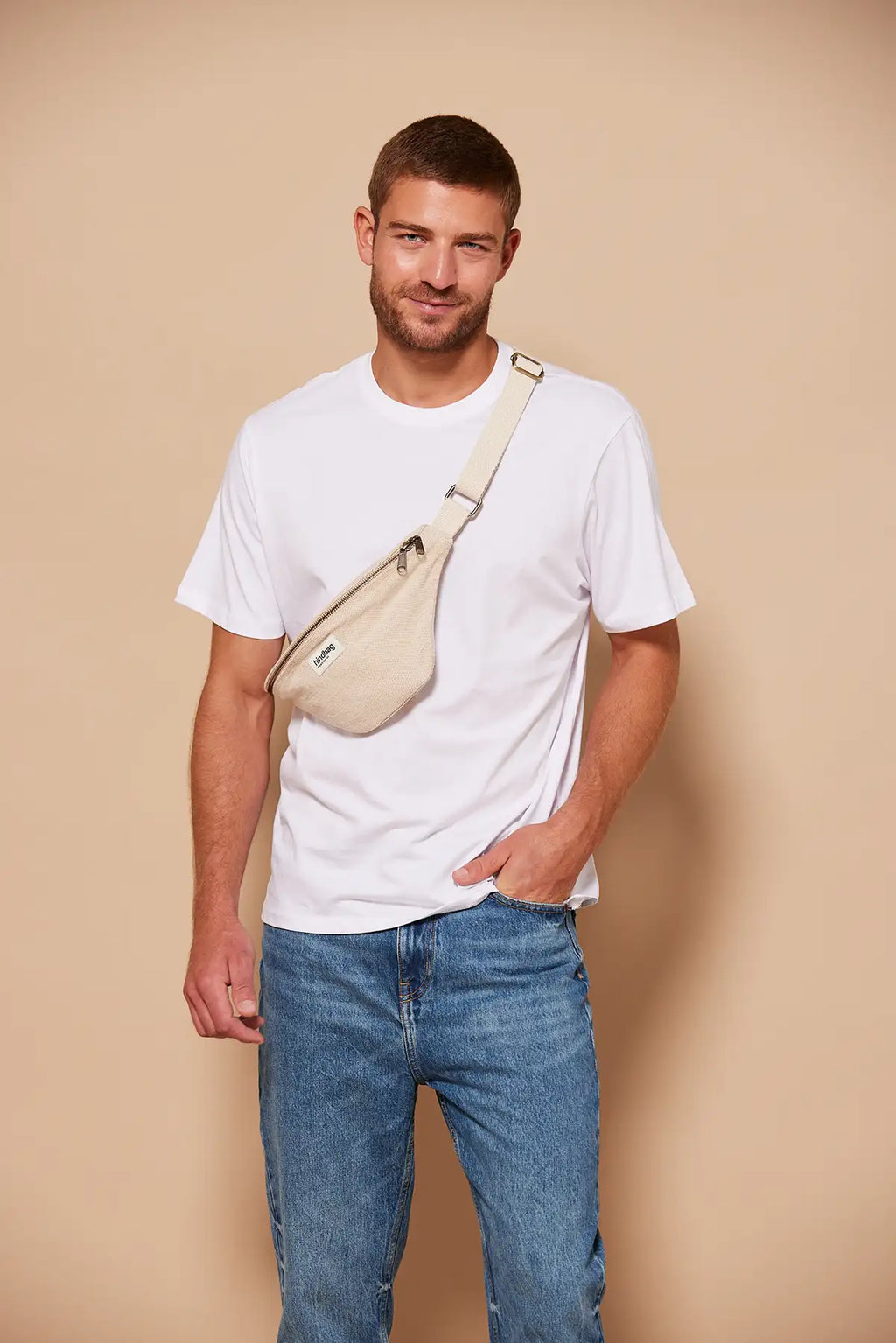 sac banane olivia jute portée homme - HINDBAG coton bio