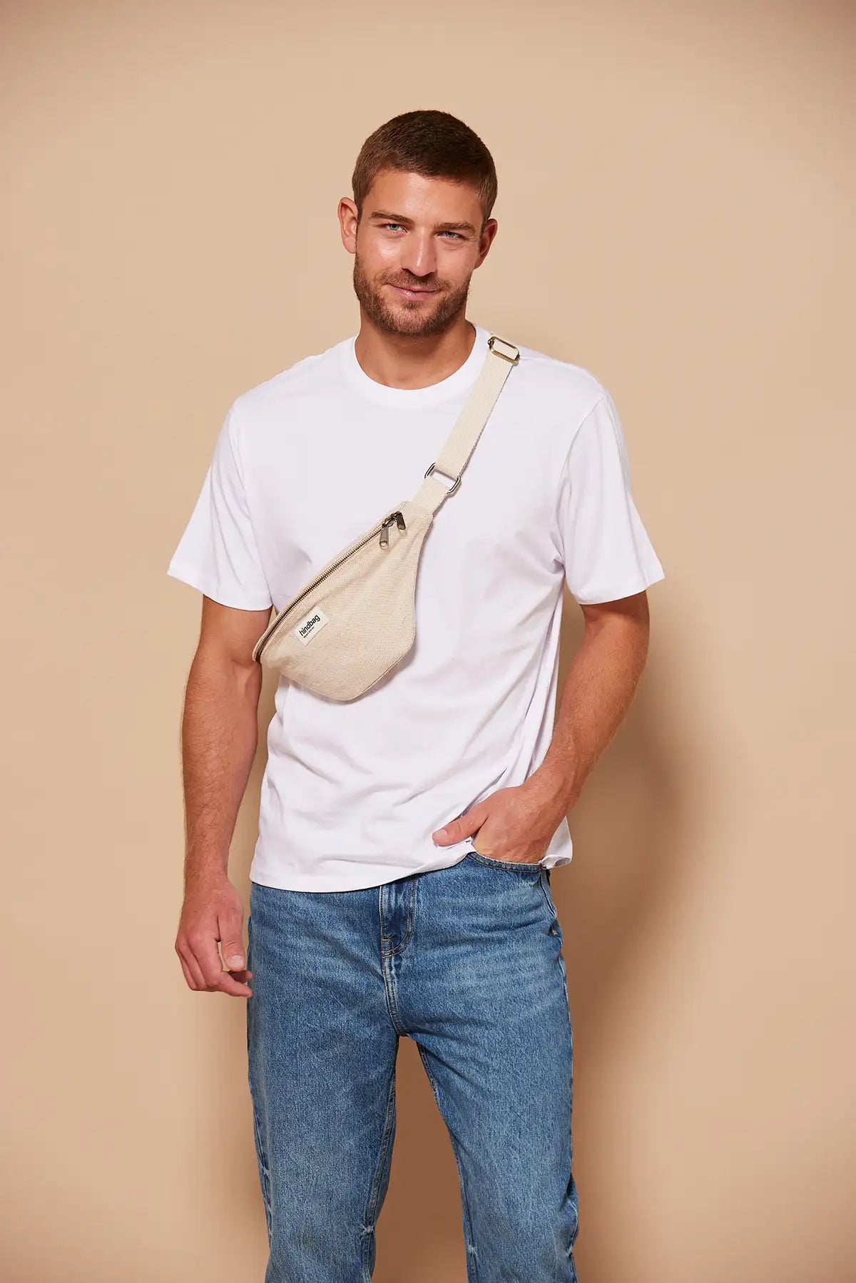 sac banane olivia jute portée homme - HINDBAG coton bio